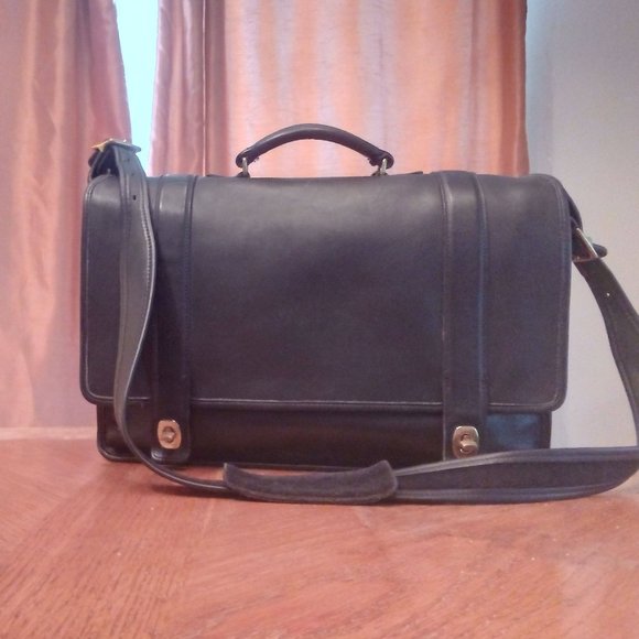 Vintage black Coach shoulder briefcase